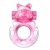 Розовое эрекционное виброкольцо на пенис Pink Bear - Baile - в Рыбинске купить с доставкой