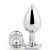 Серебристая анальная втулка с прозрачным кристаллом - 7,1 см. - Dream Toys - купить с доставкой в Рыбинске