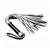 Серебристая плетка Struggle My Flogger с черной ручкой - 45 см. - Lovetoy - купить с доставкой в Рыбинске