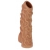 Телесная насадка с венками и открытой головкой Nude Sleeve M - 12 см. - KOKOS - в Рыбинске купить с доставкой