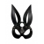 Черная кожаная маска зайки Miss Bunny - БДСМ Арсенал - купить с доставкой в Рыбинске