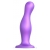 Фиолетовая насадка Strap-On-Me Dildo Plug Curvy size L - Strap-on-me - купить с доставкой в Рыбинске
