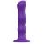 Фиолетовая насадка Strap-On-Me Dildo Geisha Balls size M - Strap-on-me - купить с доставкой в Рыбинске