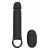 Черная насадка-удлинитель с вибрацией Vibrating Extender With Remote - Dream Toys - в Рыбинске купить с доставкой