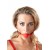 Силиконовый кляп-шар на чёрных ремешках Red Gag silicone - Orion - купить с доставкой в Рыбинске