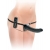 Черный страпон с вагинальной пробкой Deluxe Vibrating Penetrix Strap-On - 19 см. - Pipedream - купить с доставкой в Рыбинске