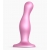 Розовая насадка Strap-On-Me Dildo Plug Curvy size M - Strap-on-me - купить с доставкой в Рыбинске