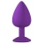 Большая фиолетовая анальная пробка Emotions Cutie Large с голубым кристаллом - 10 см. - Lola Games - купить с доставкой в Рыбинске