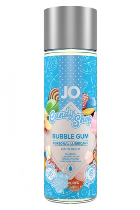 Смазка на водной основе Candy Shop Bubblegum с ароматом жвачки - 60 мл. - System JO - купить с доставкой в Рыбинске