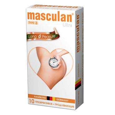 Розовые презервативы Masculan Ultra Long Pleasure с колечками, пупырышками и продлевающим эффектом - 10 шт. - Masculan - купить с доставкой в Рыбинске