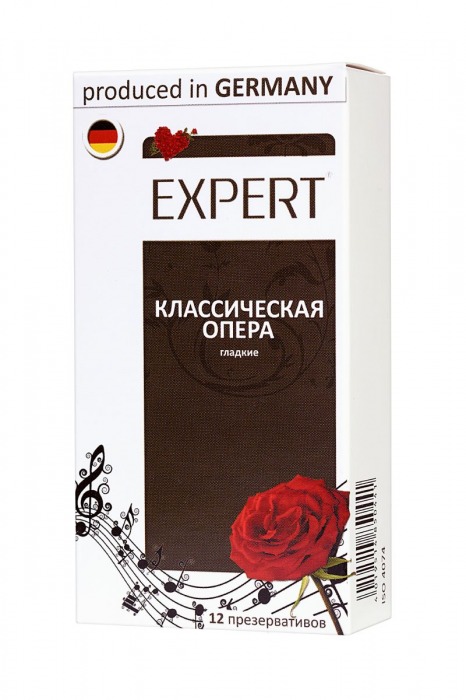 Гладкие презервативы Expert  Классическая опера  - 12 шт. - Expert - купить с доставкой в Рыбинске