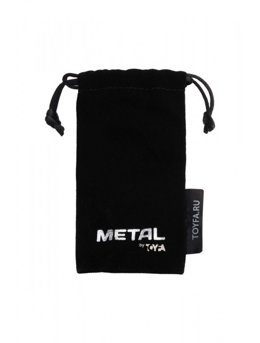 Серебристая коническая анальная пробка с красным кристаллом - 8 см. - ToyFa - купить с доставкой в Рыбинске