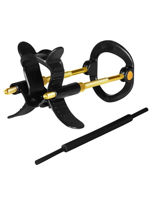 Черно-золотистый экстендер для пениса Sex Expert - Sex Expert - в Рыбинске купить с доставкой