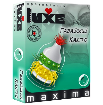 Презерватив LUXE Maxima  Гавайский Кактус  - 1 шт. - Luxe - купить с доставкой в Рыбинске