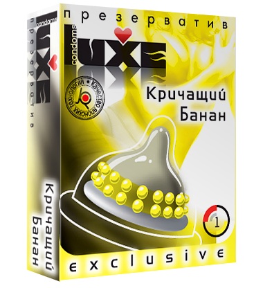 Презерватив LUXE  Exclusive  Кричащий банан  - 1 шт. - Luxe - купить с доставкой в Рыбинске