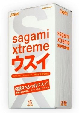 Ультратонкие презервативы Sagami Xtreme SUPERTHIN - 15 шт. - Sagami - купить с доставкой в Рыбинске