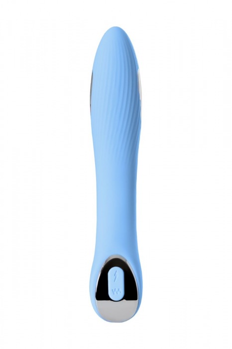 Голубой силиконовый вибратор с электростимуляцией TESLA G-POINT - 21 см. - ToyFa - купить с доставкой в Рыбинске
