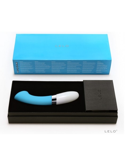 Голубой вибромассажёр Gigi 2 Turquoise Blue - Lelo