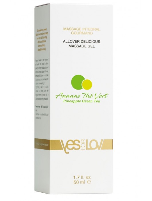 Универсальный массажный гель 3-в-1 Allover Delicious с ароматом ананаса и зеленого чая - 50 мл. - YESforLOV - купить с доставкой в Рыбинске
