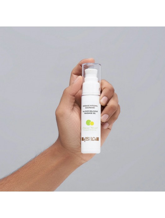 Универсальный массажный гель 3-в-1 Allover Delicious с ароматом ананаса и зеленого чая - 50 мл. - YESforLOV - купить с доставкой в Рыбинске