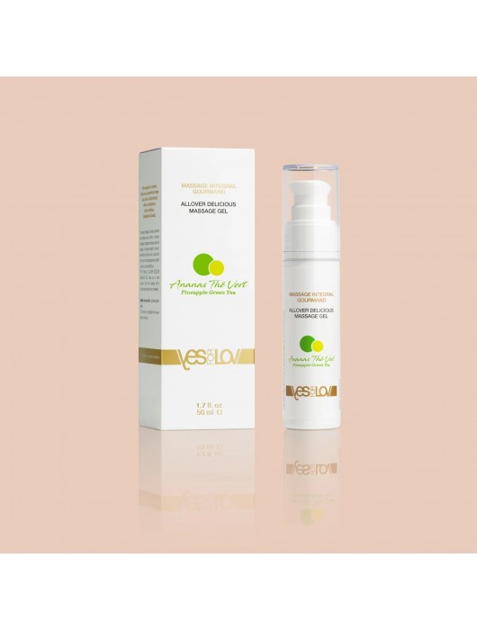 Универсальный массажный гель 3-в-1 Allover Delicious с ароматом ананаса и зеленого чая - 50 мл. - YESforLOV - купить с доставкой в Рыбинске
