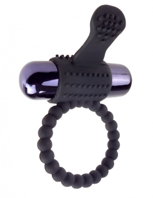 Черное эрекционное виброкольцо Vibrating Silicone Super Ring - Pipedream - в Рыбинске купить с доставкой