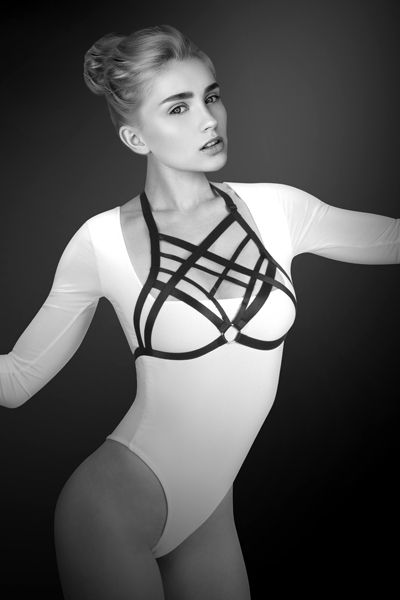 Черная упряжь на грудь Clara - Bijoux Pour Toi - купить с доставкой в Рыбинске