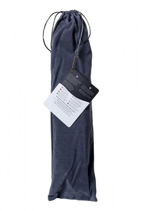 Черная анальная втулка с хвостом чернобурой лисы - размер М - POPO Pleasure