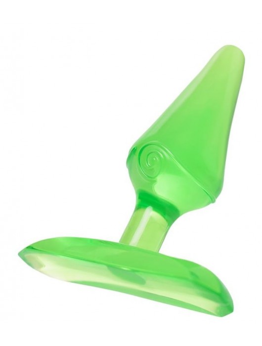 Зеленая анальная втулка с ограничителем - 6,5 см. - Toyfa Basic