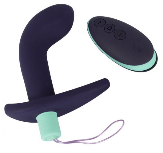 Темно-фиолетовый вибростимулятор простаты с пультом ДУ Remote Controlled Prostate Plug - Orion - в Рыбинске купить с доставкой