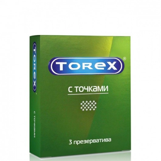 Текстурированные презервативы Torex  С точками  - 3 шт. - Torex - купить с доставкой в Рыбинске