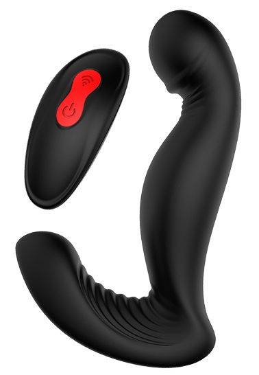Черный вибромассажер простаты SWIRLING P-PLEASER - Dream Toys - в Рыбинске купить с доставкой