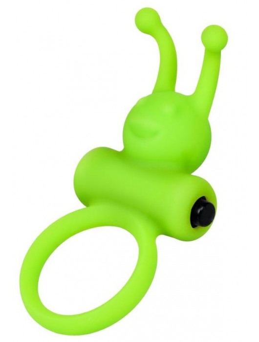 Зеленое эрекционное виброкольцо на пенис Cock Ring - A-toys - в Рыбинске купить с доставкой