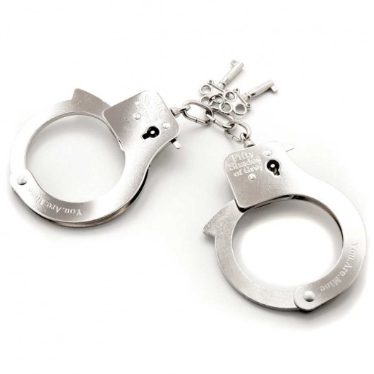 Металлические наручники Metal Handcuffs - Fifty Shades of Grey - купить с доставкой в Рыбинске