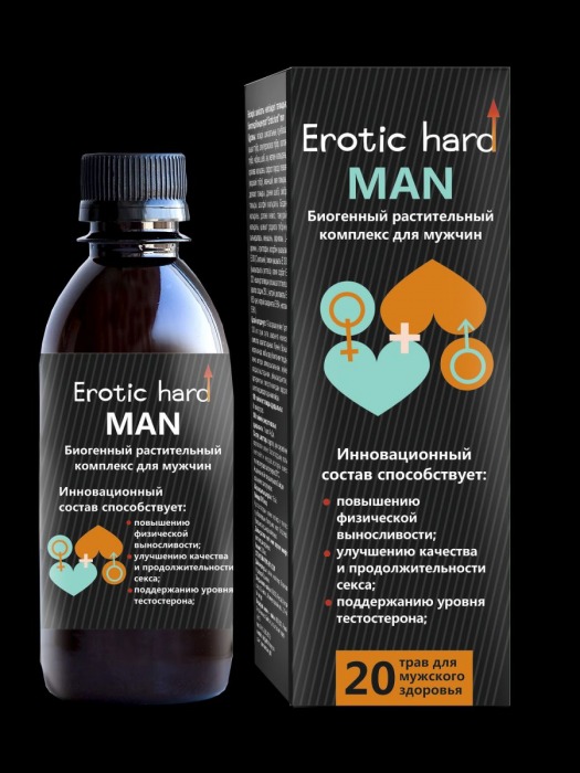 Мужской биогенный концентрат для усиления эрекции Erotic hard Man - 250 мл. - Erotic Hard - купить с доставкой в Рыбинске