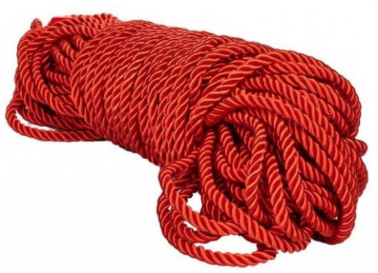 Красная веревка для связывания BDSM Rope - 30 м. - California Exotic Novelties - купить с доставкой в Рыбинске