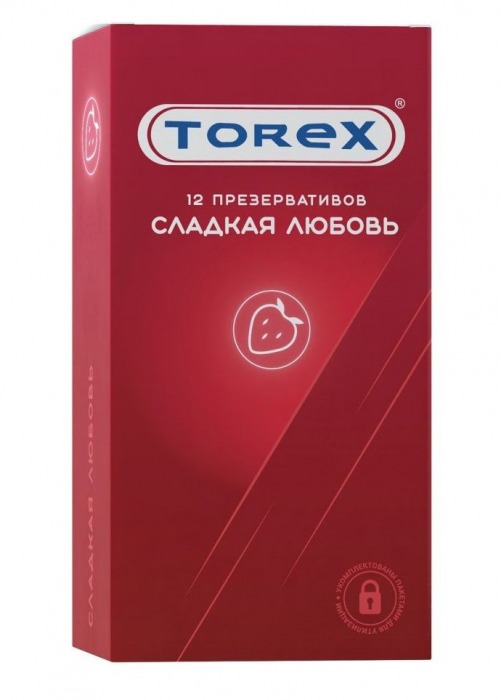 Презервативы Torex  Сладкая любовь  с ароматом клубники - 12 шт. - Torex - купить с доставкой в Рыбинске