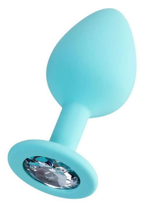 Мятная анальная втулка Brilliant с прозрачным кристаллом - 8 см. - ToyFa - купить с доставкой в Рыбинске