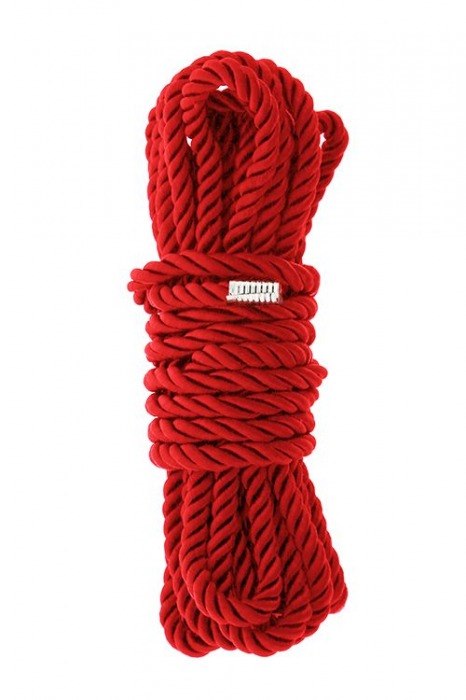 Красная веревка для шибари DELUXE BONDAGE ROPE - 5 м. - Dream Toys - купить с доставкой в Рыбинске