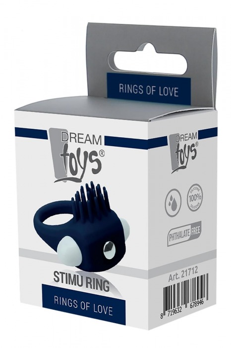 Синее эрекционное виброкольцо STIMU RING - Dream Toys - в Рыбинске купить с доставкой