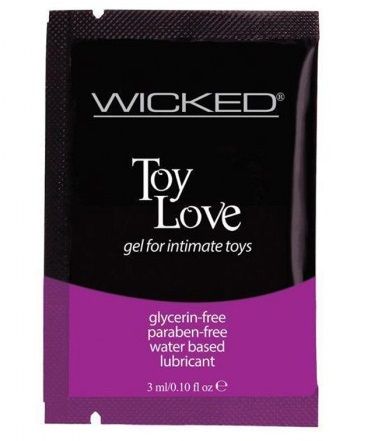 Лубрикант на водной основе для использования с игрушками WICKED Toy Love - 3 мл. - Wicked - купить с доставкой в Рыбинске