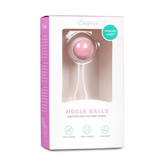 Вагинальный шарик Jiggle Balls с петлёй - Easy toys