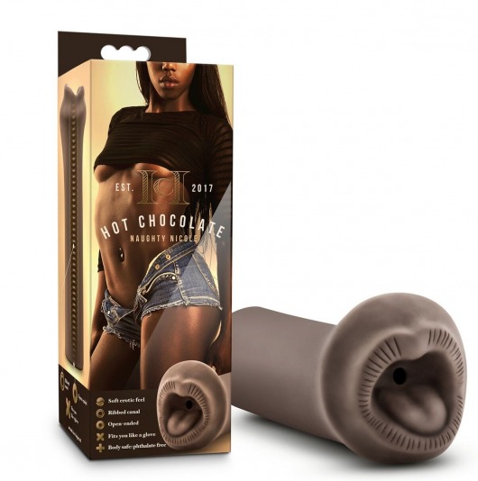Коричневый мастурбатор-ротик Naughty Nicole - Blush Novelties - в Рыбинске купить с доставкой