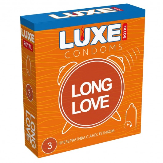 Презервативы с продлевающим эффектом LUXE Royal Long Love - 3 шт. - Luxe - купить с доставкой в Рыбинске