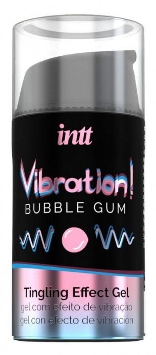 Жидкий интимный гель с эффектом вибрации Vibration! Bubble Gum - 15 мл. - INTT - купить с доставкой в Рыбинске