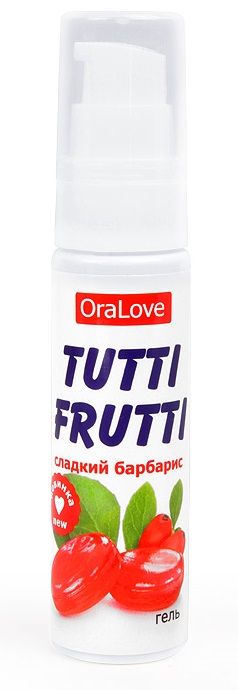 Гель-смазка Tutti-frutti со вкусом барбариса - 30 гр. - Биоритм - купить с доставкой в Рыбинске