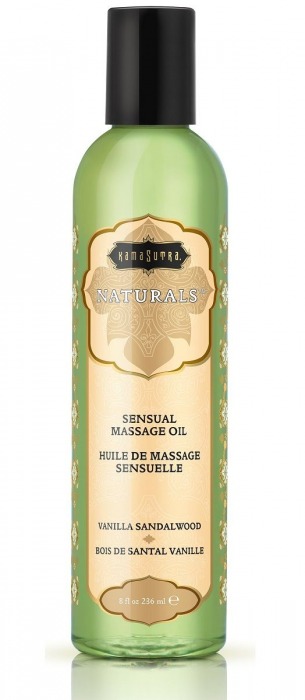 Массажное масло Naturals Vanilla Sandalwood с ароматом ванили и сандала - 236 мл. - Kama Sutra - купить с доставкой в Рыбинске