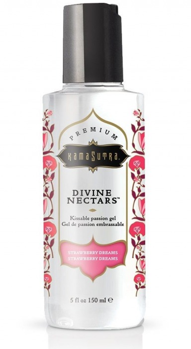 Гель-лубрикант на водной основе Divine Nectars Strawberry Dream с ароматом клубники - 150 мл. - Kama Sutra - купить с доставкой в Рыбинске