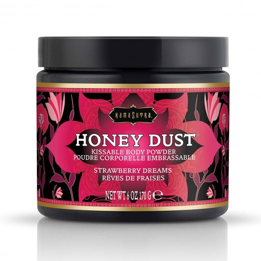 Пудра для тела Honey Dust Body Powder с ароматом клубники - 170 гр. - Kama Sutra - купить с доставкой в Рыбинске