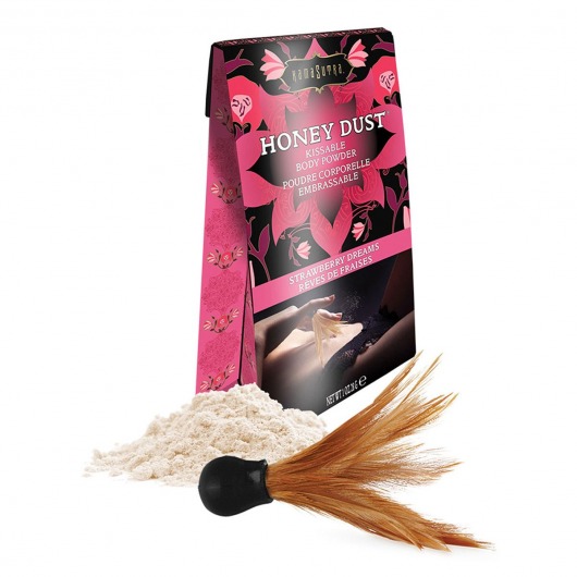 Пудра для тела Honey Dust Body Powder с ароматом клубники - 28 гр. - Kama Sutra - купить с доставкой в Рыбинске